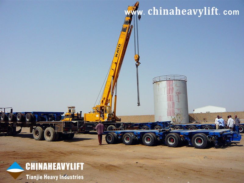 Tough mission accomplished by two CHINAHEAVYLIFT-Tianjie Heavy Industries Modular Trailers in Sudan1