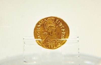 Unearthed Byzantine Empire gold coins