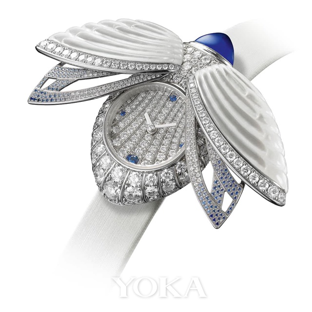 Boucheron Khepri Ã  Secret white gold diamond watch