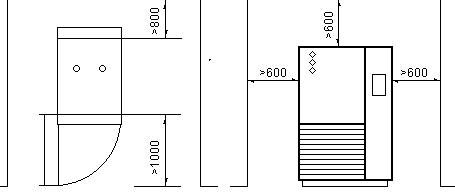 Installation site requirements for box-type rain test chamber