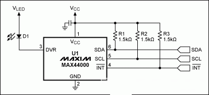 Figure 1. Standard configuration of the MAX44000