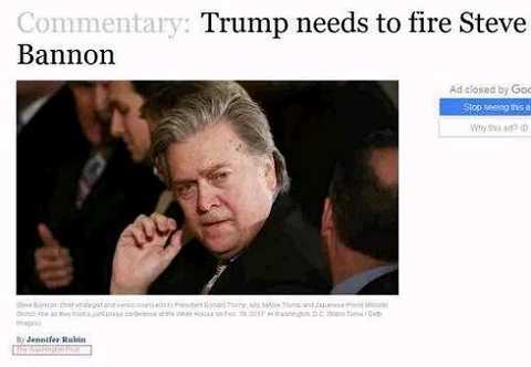 Washington Post article: Trump should fire Bannon