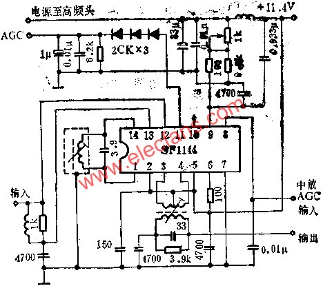 Application circuit diagram of SF1144 image discharge circuit 
