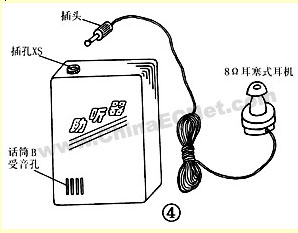 Deaf hearing aid made of discrete components