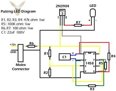 Figure 2 Schematic diagram of the breathing lamp circuit