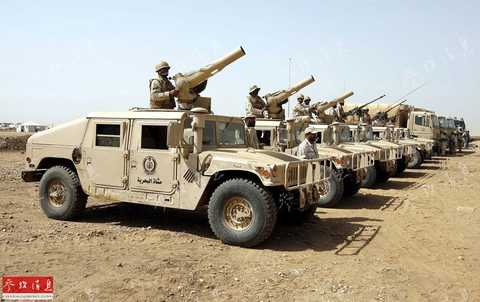 The picture shows the Hummer team equipped with the Saudi National Guard, all equipped with ceramic anti-tank missiles.