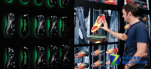 High-definition 360-degree display Simulation shoe wall settled in Adidas