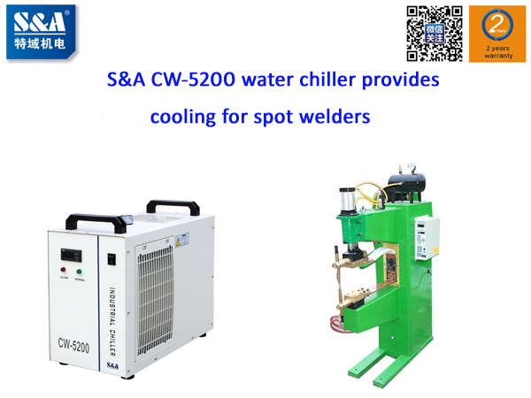 Recommended by friend, a welding machine manufacturer chose S&A water chillers to provide cooling for spot welders