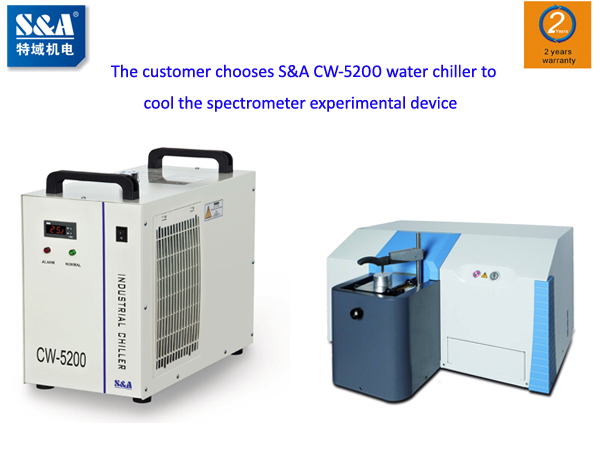 The customer chooses S&A CW-5200 water chiller to cool the spectrometer experimental device