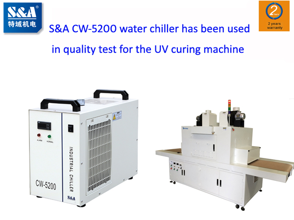 S&A CW-5200 water chiller has been used in quality test for the UV curing machine by a Mexican customer