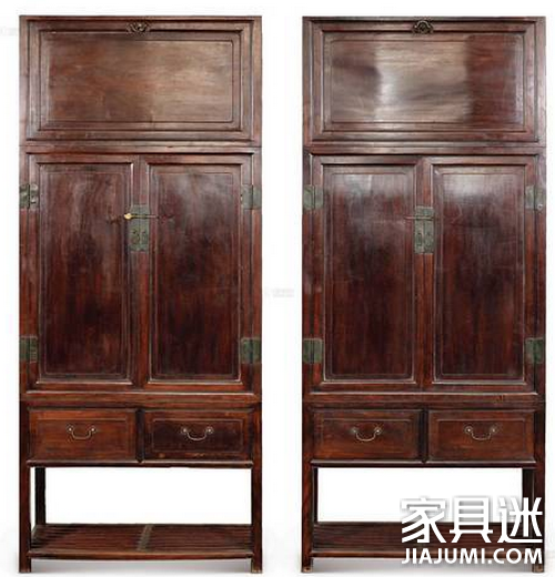 Clear redwood single board top cabinet