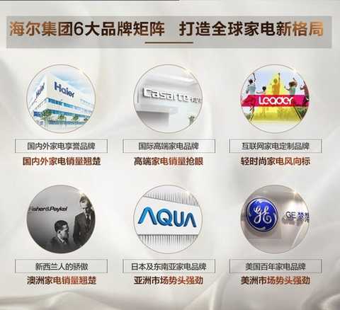 Haierâ€™s comprehensive strength comes from itself and also from acquisitions.