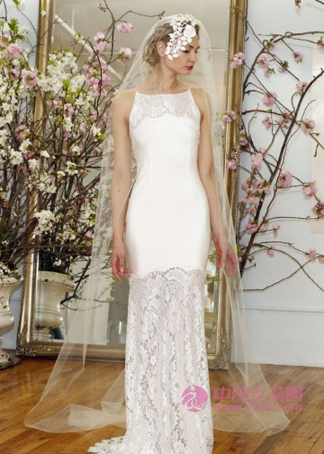 2015 wedding models trend: long strap (Figure 4) 2015婚纱款型趋势:åŠå¸¦é•¿æ¬¾(图4)