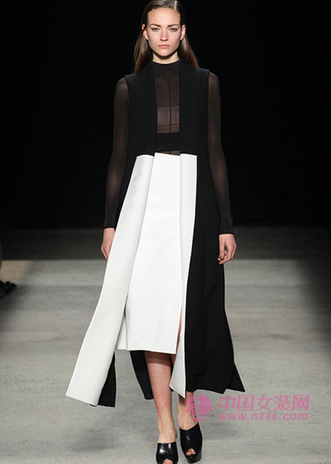 2015 autumn and winter women's mix and match trend black and white color (Figure 4) 2015秋冬女装混æè¶‹åŠ¿ 黑白é…色(图4)