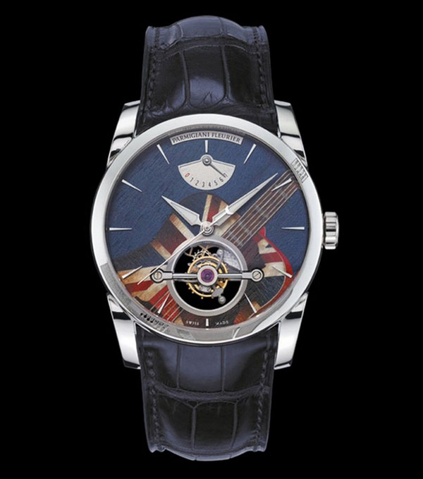 Parmigiano Wood Inlaid Tourbillon Watch
