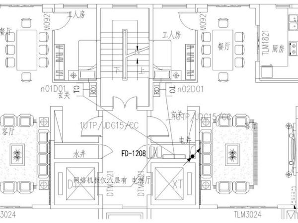 Topology diagram of the integrated wiring system of a new campus