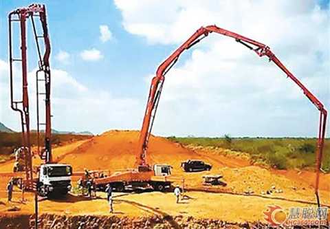 Sany Heavy Industry's construction machinery and equipment construction site construction in Kenya's Munne Railway