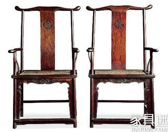 Ming Huanghuali wood four-headed official hat chair