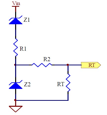 Figure 1: Down-conversion operating circuit at high input voltage