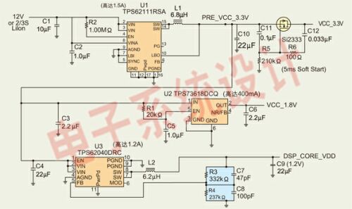 Figure 1:12V power supply reference design circuit diagram.