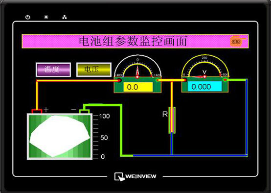 The main monitor screen of the touch screen is Chinese and English.