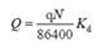 Calculated by reference daily average sewage volume and daily variation coefficient