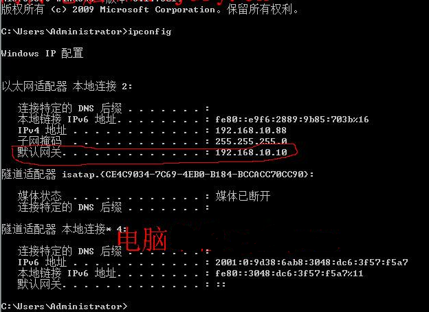 How is the default gateway derived?