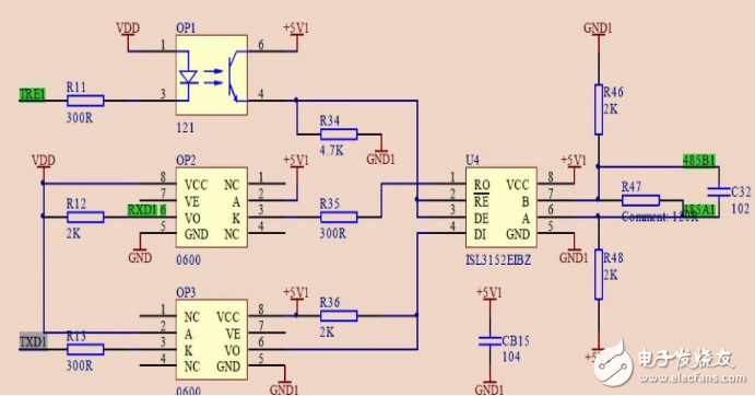 How to use the 485 communication protocol (a typical circuit example of traditional opto-isolation)