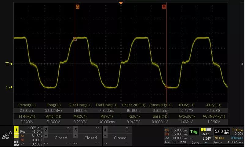 Detailed analysis of the oscilloscope input impedance selected 1MÎ© or 50Î©
