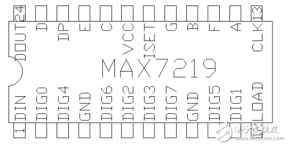 MAX7219 driving common cathode LED schematic and program