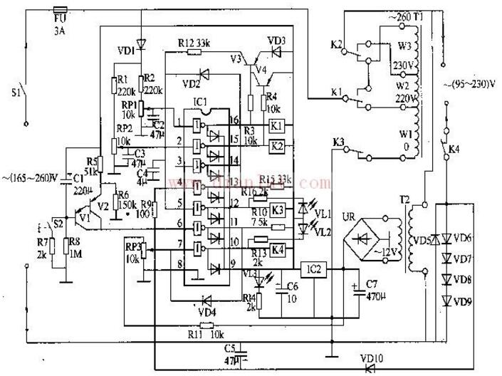 AC voltage regulator circuit diagram (six voltage regulator circuit diagram sharing) _ AC voltage regulator circuit working principle