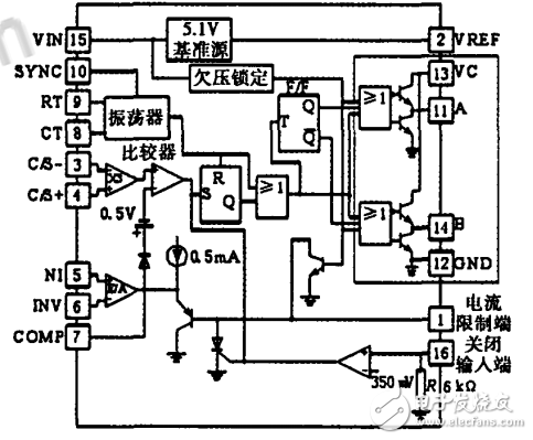 24V/24V DC isolated power supply based on UC3846