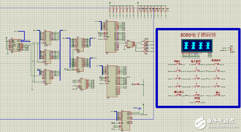 Design and Simulation of Electronic Code Lock Based on 8086