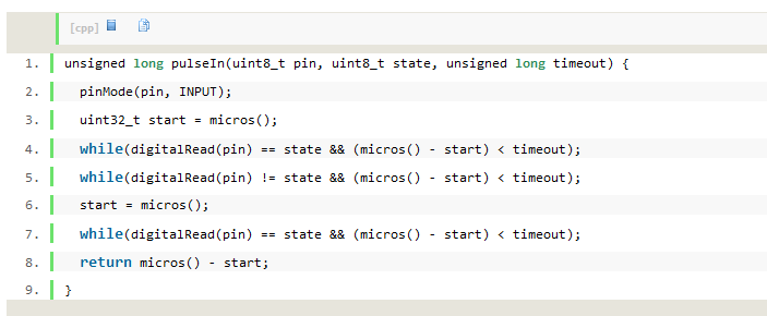 The remote control receiver signal controls the microcontroller to receive the IO port of the pwm signal.