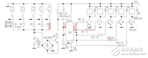 8050 loudspeaker protection circuit diagram (transistor / bridge pick-up type ...