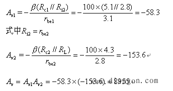 How to calculate the voltage amplification factor of the amplifier circuit (single and multi-level)