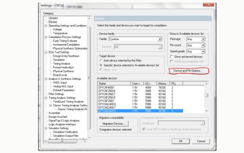 How to use the Quartus II software to write an FPGA?