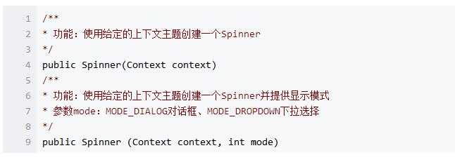 Detailed Spinner style _spinner usage