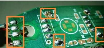 Welds are short-circuited or open-circuited