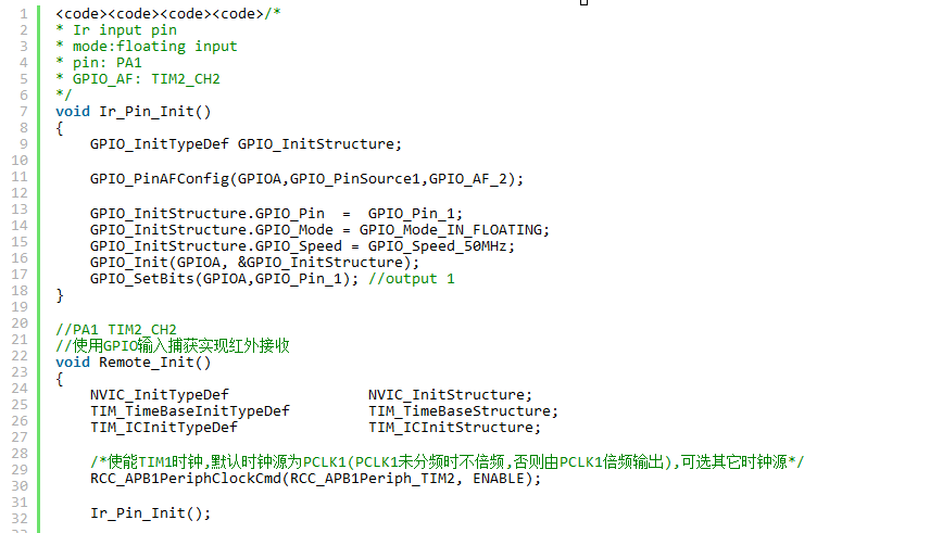 Design of Infrared Remote Data Receiver Based on STM32 Timer