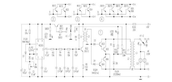 Inverter circuit diagram introduction (TL494/555 inverter/pure sine wave inverter circuit)