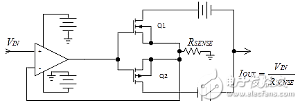 Relevant design for simple and accurate bidirectional current source