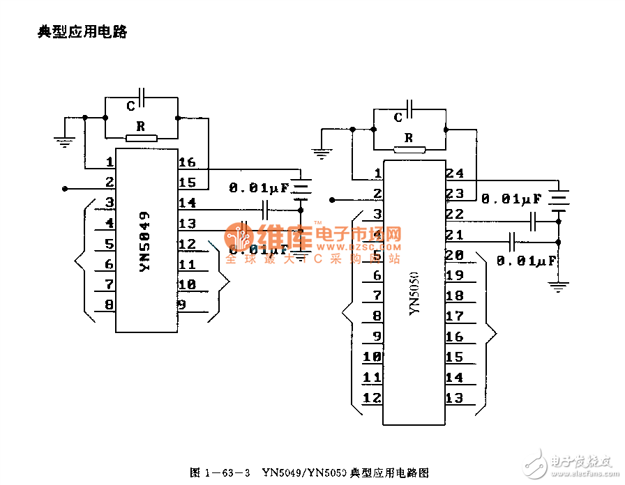 YN5049/5050 multi-channel infrared remote control receiver function and circuit diagram