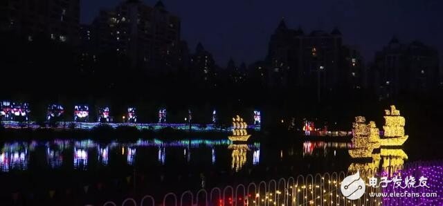 The third large-scale art lighting show of Huiyuan was staged, with 25 million LED lights