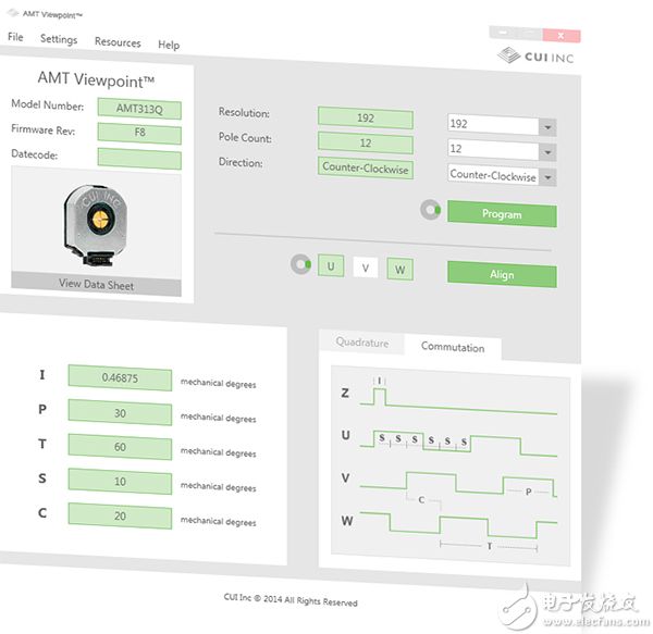 CUI çš„ AMT Viewpoint GUI èƒ½è®©ç”¨æˆ·è®¾å®šå¤šä¸ªç¼–ç å™¨å‚æ•°ï¼Œå¹¶èŽ·å–è¯Šæ–­æ•°æ®ã€‚