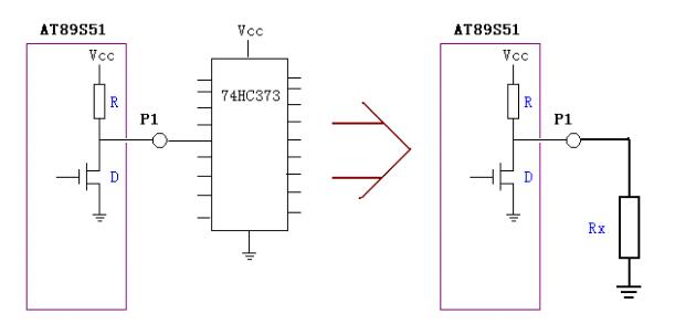 Why is the p0 port connected to a pull-up resistor