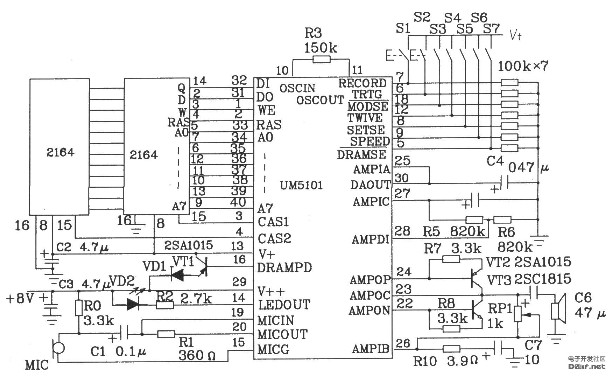 Features and Circuits of UM5101 Series Speech Synthesis Chips