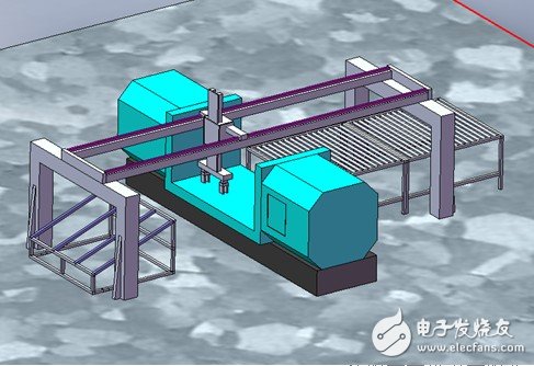 The design of the robot used by German Begela for unloading on the lathe