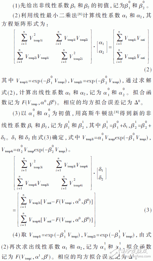 The temperature compensation algorithm design of the double exponential function model based on the sensor temperature compensation method