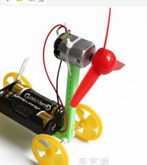 How to make a simple toy car driven by a small motor blower?